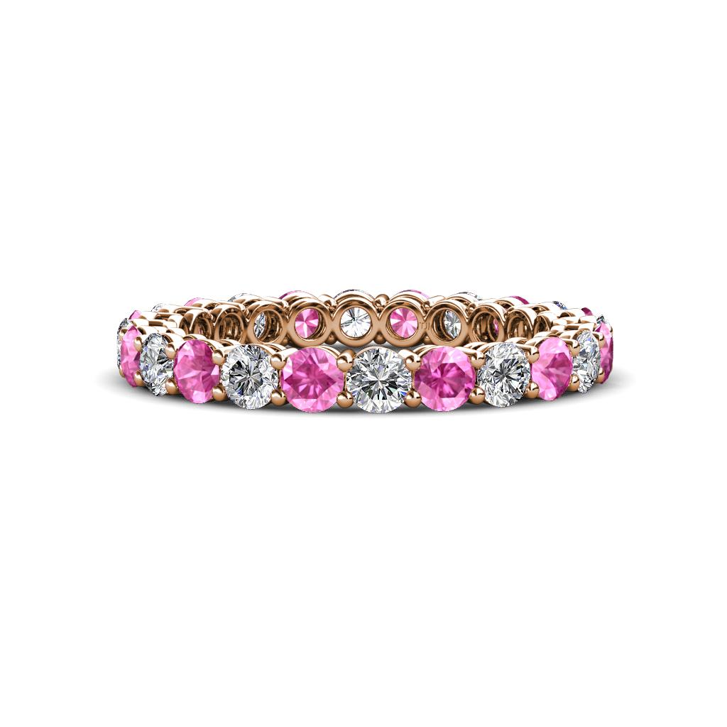 Tiffany 2.80 mm Pink Sapphire and Diamond Eternity Band 