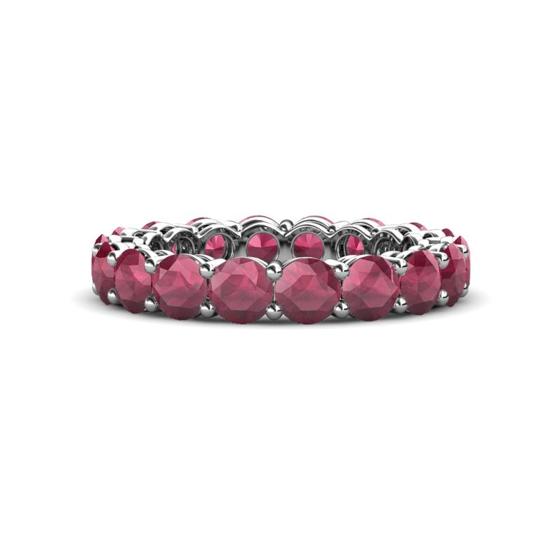 Tiffany 3.80 mm Rhodolite Garnet Eternity Band 