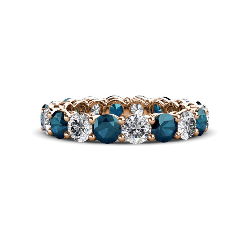 Tiffany 3.80 mm Blue and White Diamond Eternity Band 