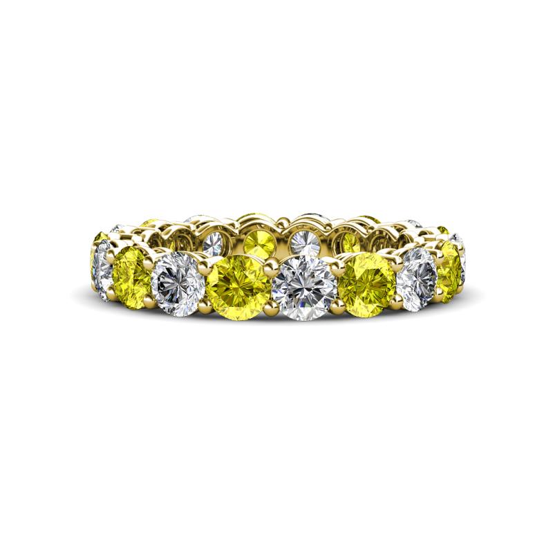 Tiffany 3.80 mm Yellow and White Diamond Eternity Band 
