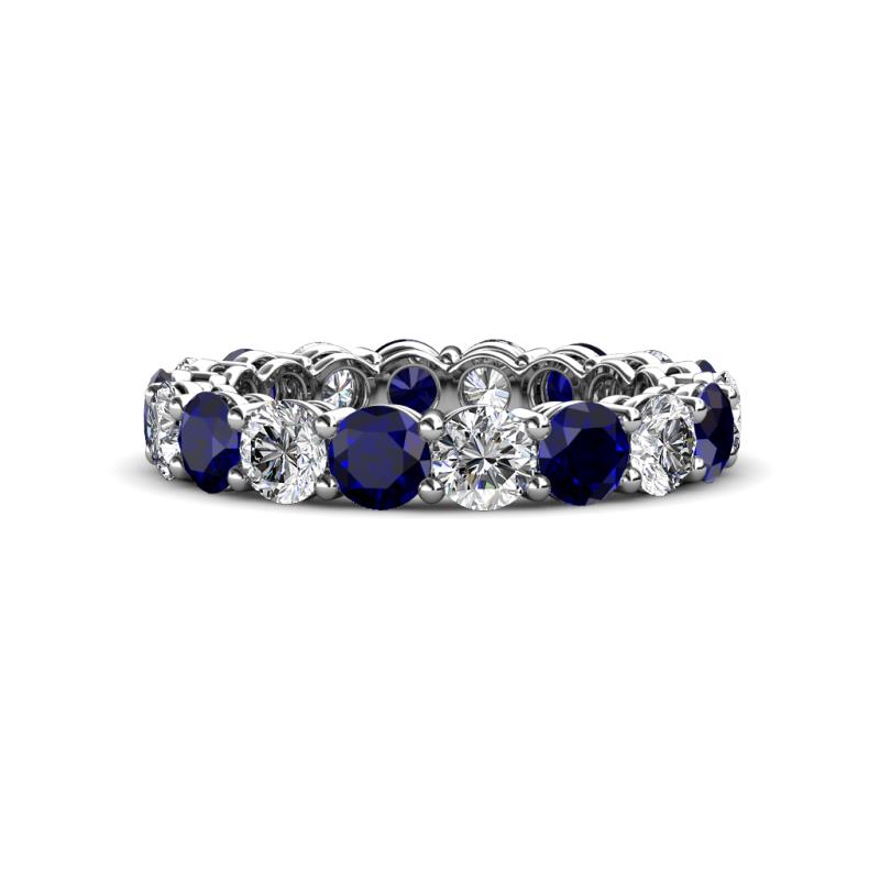 Tiffany 3.80 mm Blue Sapphire and Diamond Eternity Band 