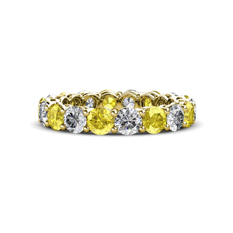 Tiffany 3.80 mm Yellow Sapphire and Diamond Eternity Band 