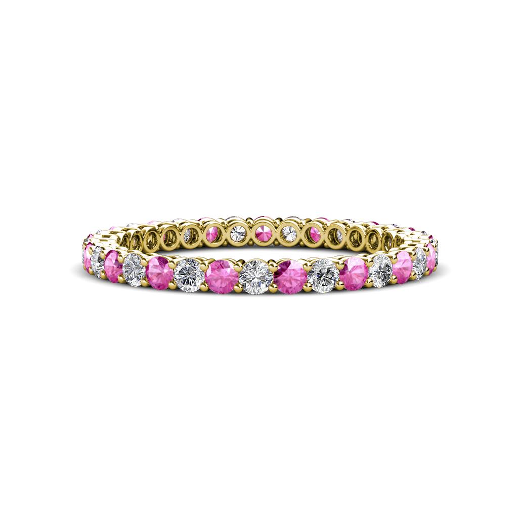 Tiffany 2.00 mm Pink Sapphire and Diamond Eternity Band 