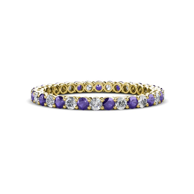 Tiffany 2.00 mm Iolite and Diamond Eternity Band 