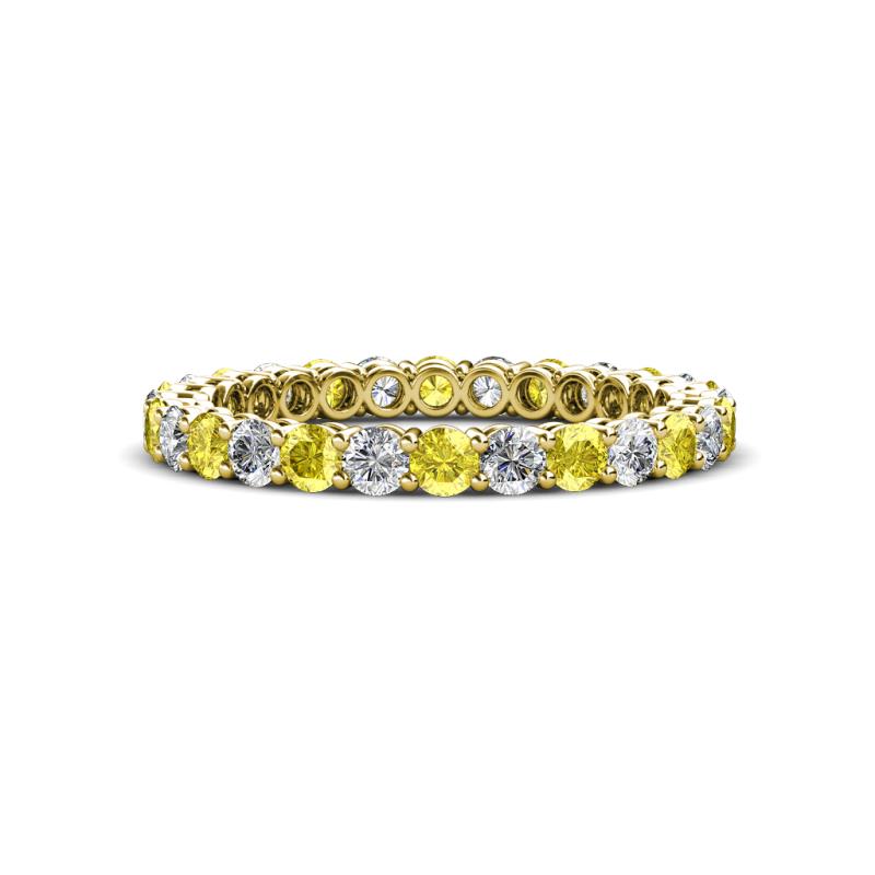 Tiffany 2.40 mm Yellow Sapphire and Diamond Eternity Band 