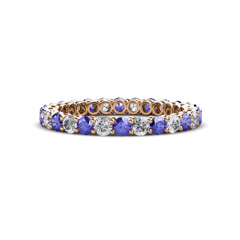 Tiffany 2.40 mm Tanzanite and Diamond Eternity Band 