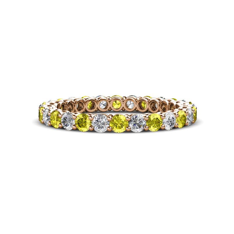 Tiffany 2.40 mm Yellow and White Diamond Eternity Band 