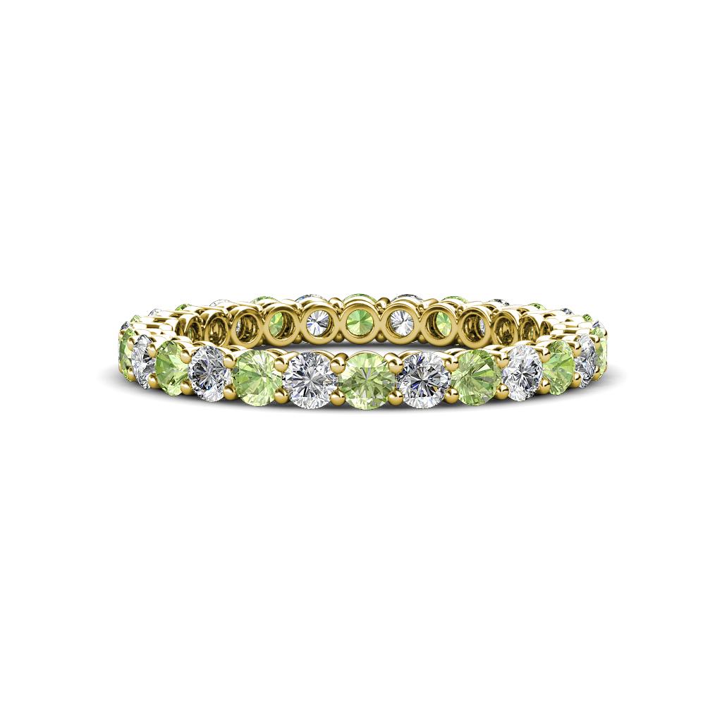 Tiffany 2.40 mm Peridot and Diamond Eternity Band 