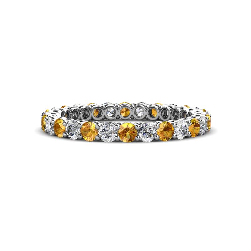 Tiffany 2.40 mm Citrine and Diamond Eternity Band 