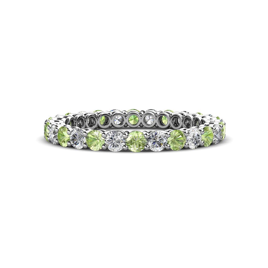 Tiffany 2.40 mm Peridot and Diamond Eternity Band 