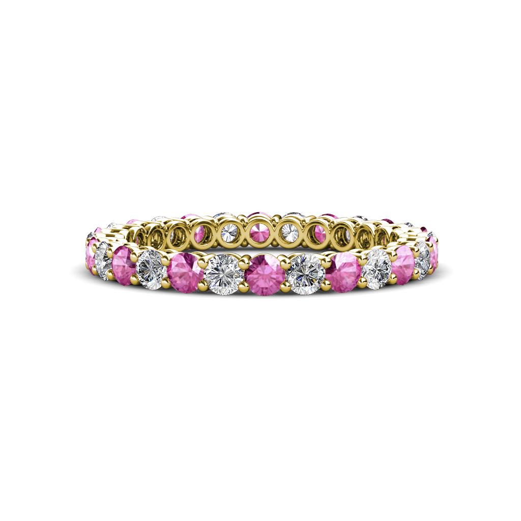 Pink Sapphire Oval Eternity Bands