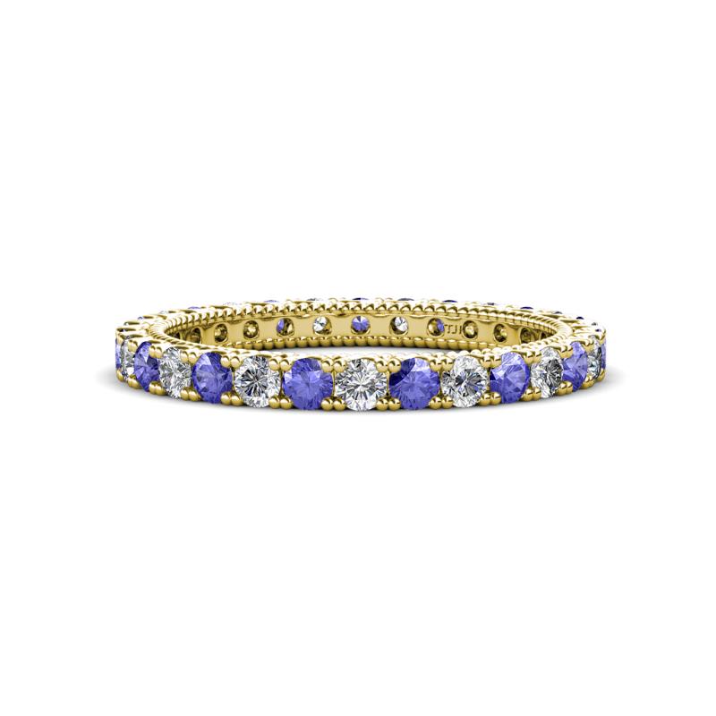 Ellen 2.40 mm Tanzanite and Diamond Eternity Band 