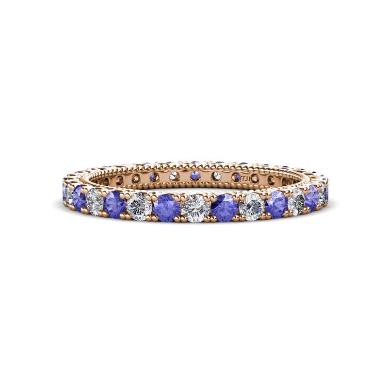 Ellen 2.40 mm Tanzanite and Diamond Eternity Band 