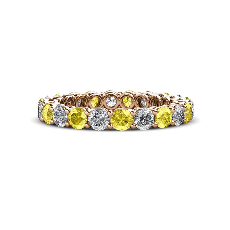 Tiffany 3.00 mm Yellow Sapphire and Diamond Eternity Band 