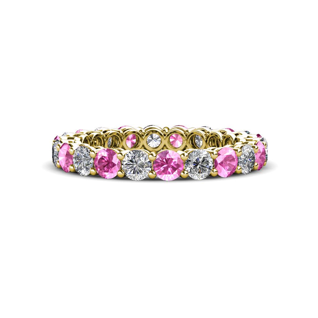 Tiffany 3.00 mm Pink Sapphire and Diamond Eternity Band 