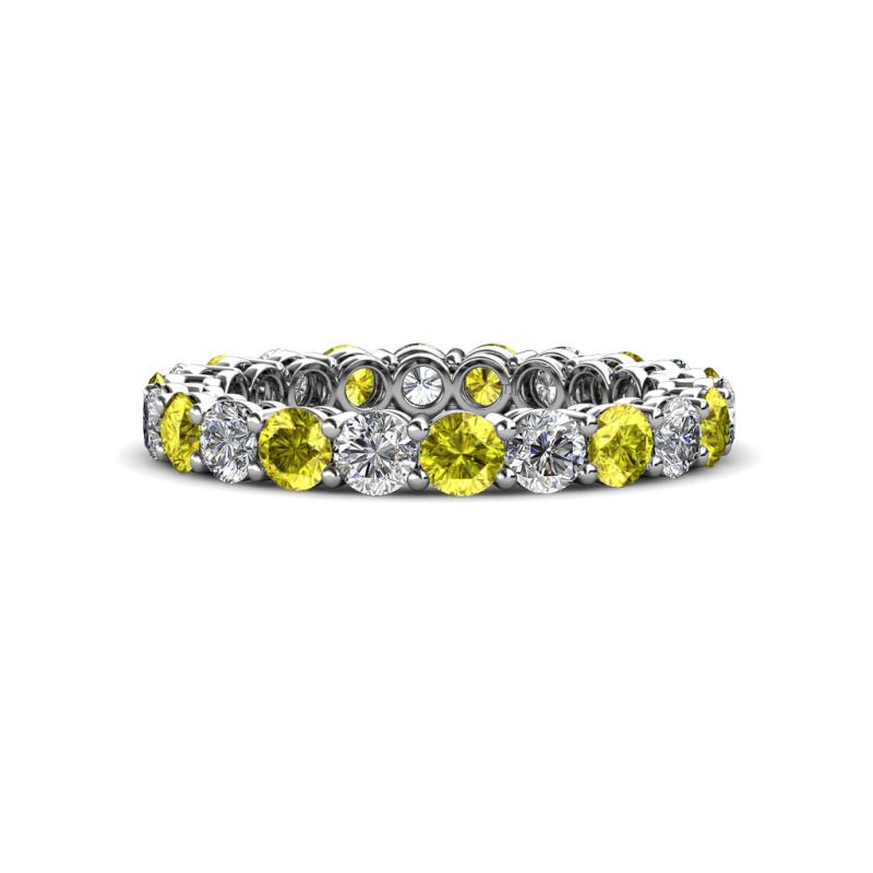 Tiffany 3.00 mm Yellow and White Diamond Eternity Band 