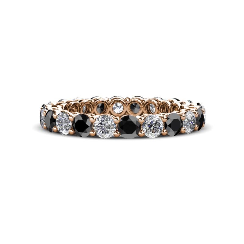 Tiffany 3.00 mm Black and White Diamond Eternity Band 