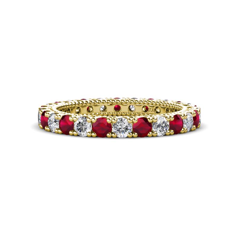 Ellen 2.70 mm Ruby and Diamond Eternity Band 