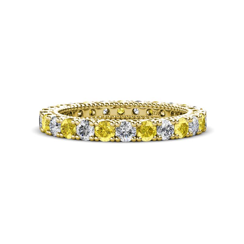 Ellen 2.70 mm Yellow Sapphire and Diamond Eternity Band 