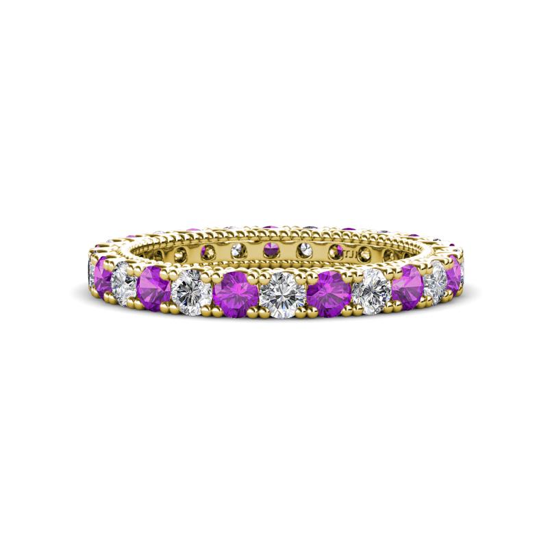 Ellen 2.70 mm Amethyst and Diamond Eternity Band 