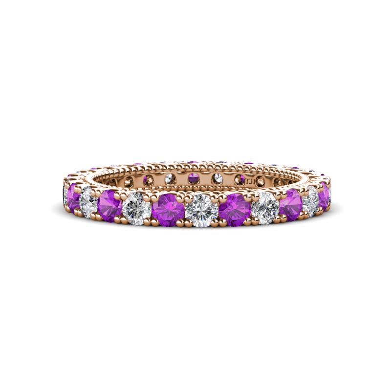 Ellen 2.70 mm Amethyst and Diamond Eternity Band 