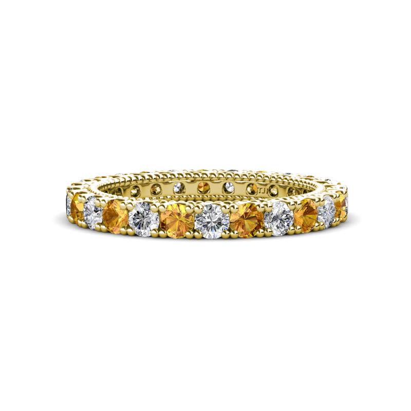 Ellen 2.70 mm Citrine and Diamond Eternity Band 