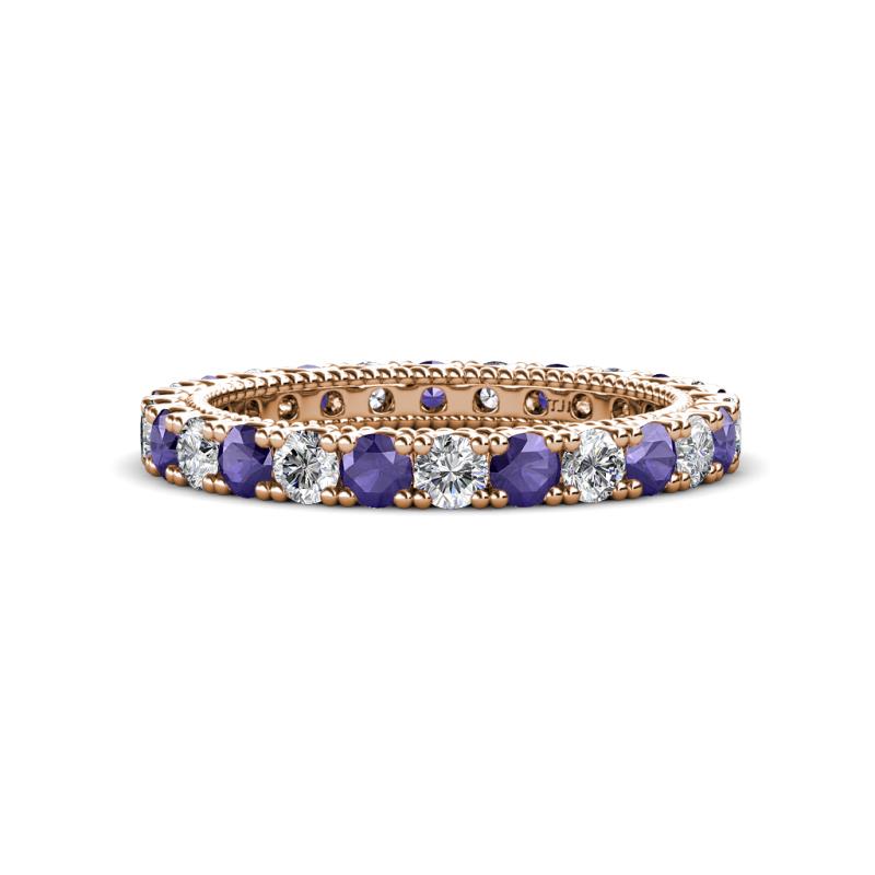 Ellen 2.70 mm Iolite and Diamond Eternity Band 