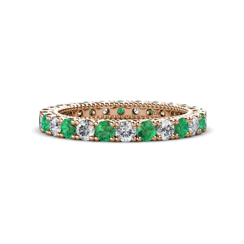 Ellen 2.70 mm Emerald and Diamond Eternity Band 