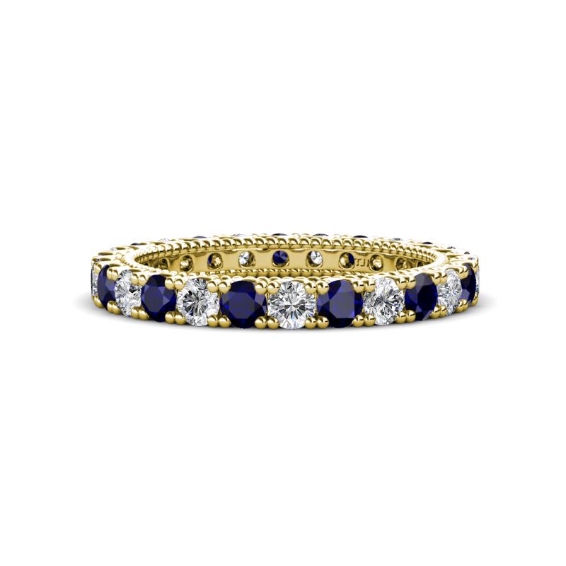 Ellen 2.70 mm Blue Sapphire and Diamond Eternity Band 