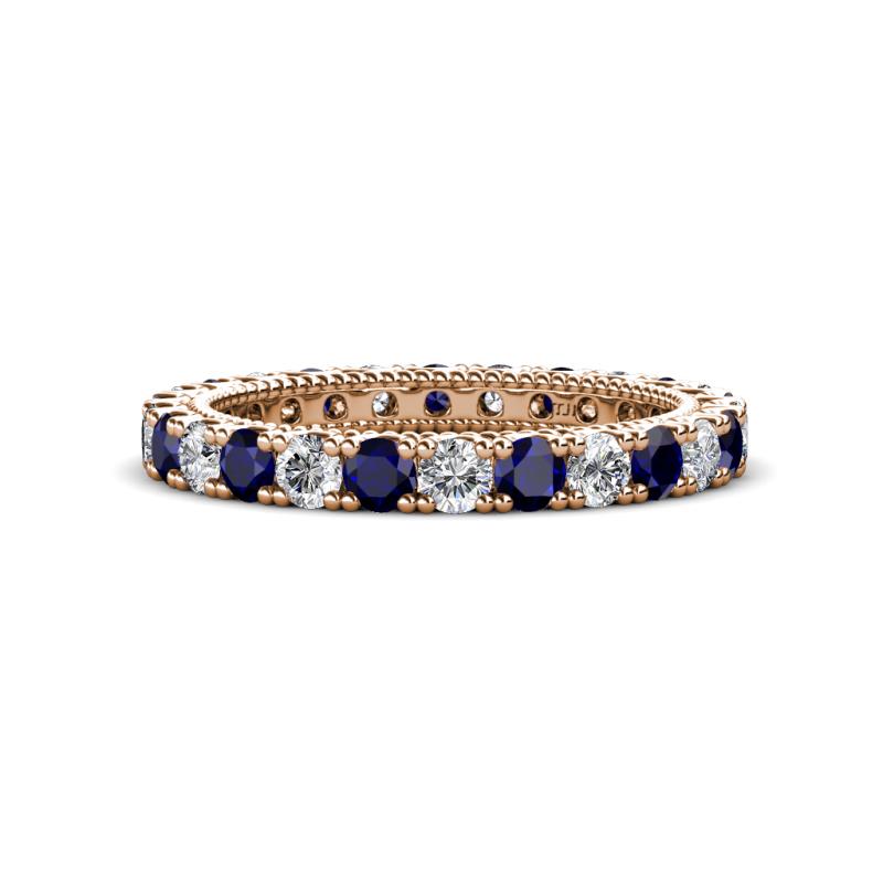 Ellen 2.70 mm Blue Sapphire and Diamond Eternity Band 