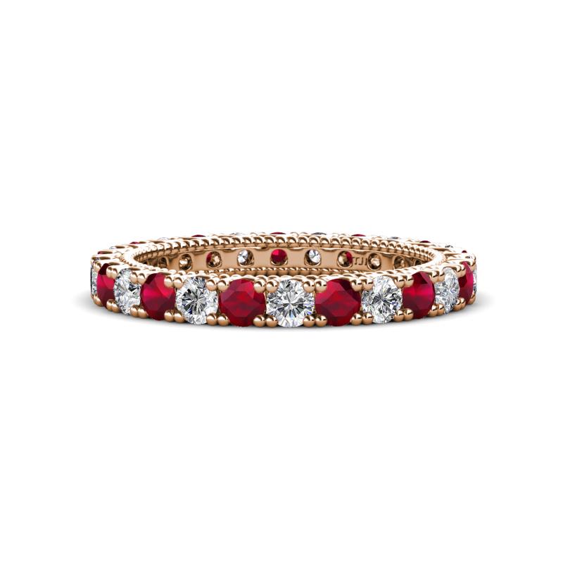 Ellen 2.70 mm Ruby and Diamond Eternity Band 