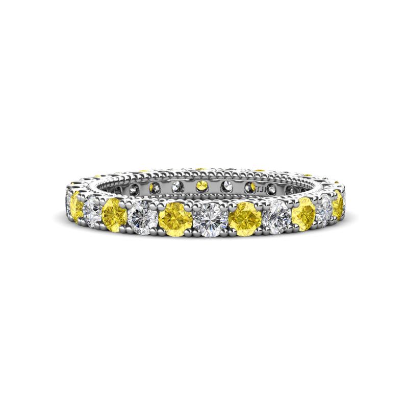 Ellen 2.70 mm Yellow Sapphire and Diamond Eternity Band 