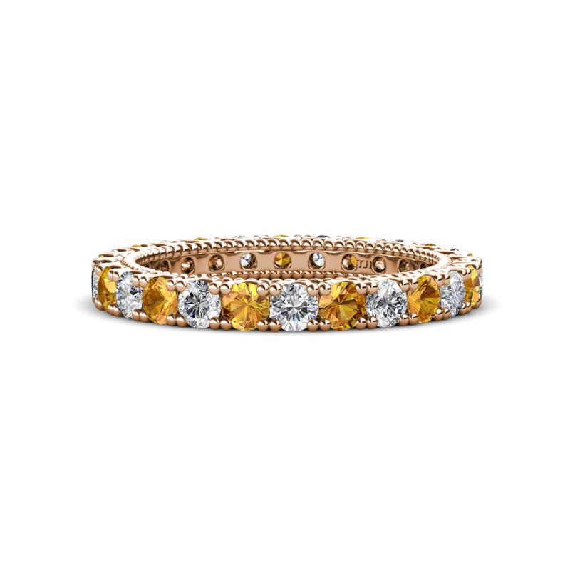 Ellen 2.70 mm Citrine and Diamond Eternity Band 