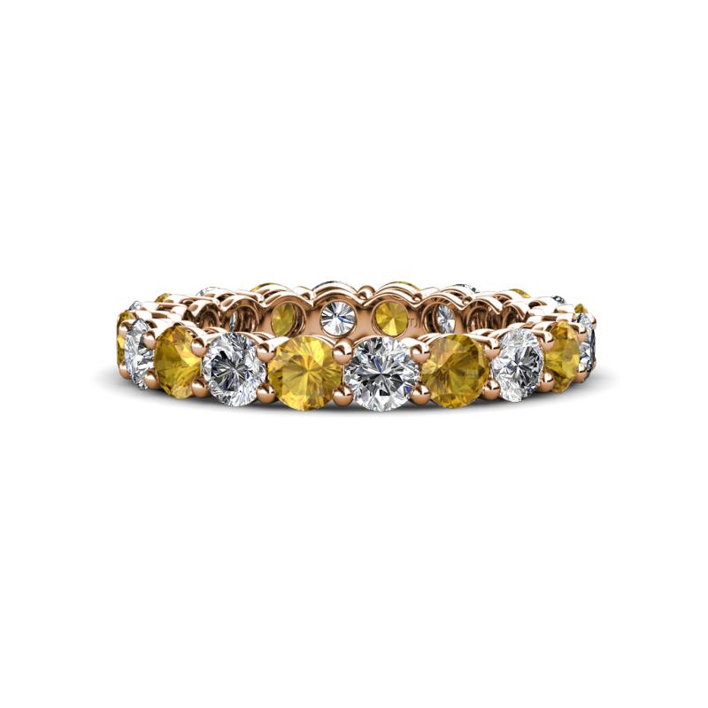 Tiffany 3.40 mm Citrine and Diamond Eternity Band 