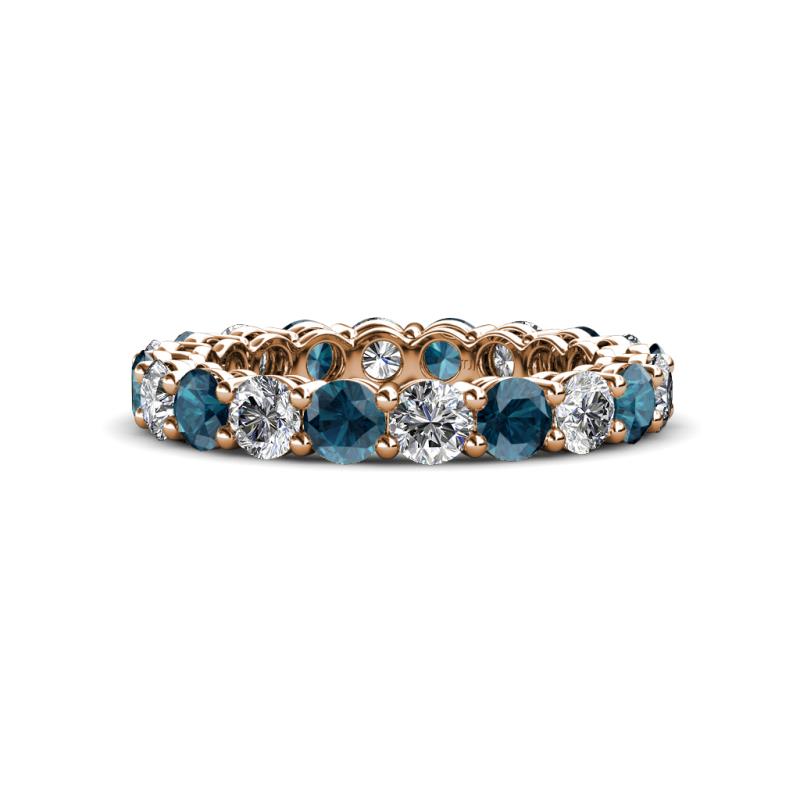 Tiffany 3.40 mm Blue and White Diamond Eternity Band 