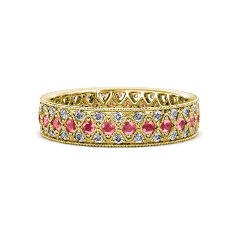 Cailyn Pink Tourmaline Three Row Eternity Band 