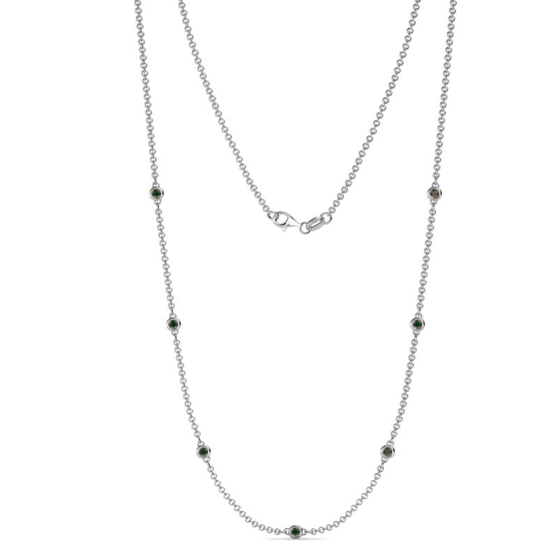 Salina (7 Stn/2.3mm) Lab Created Alexandrite on Cable Necklace 