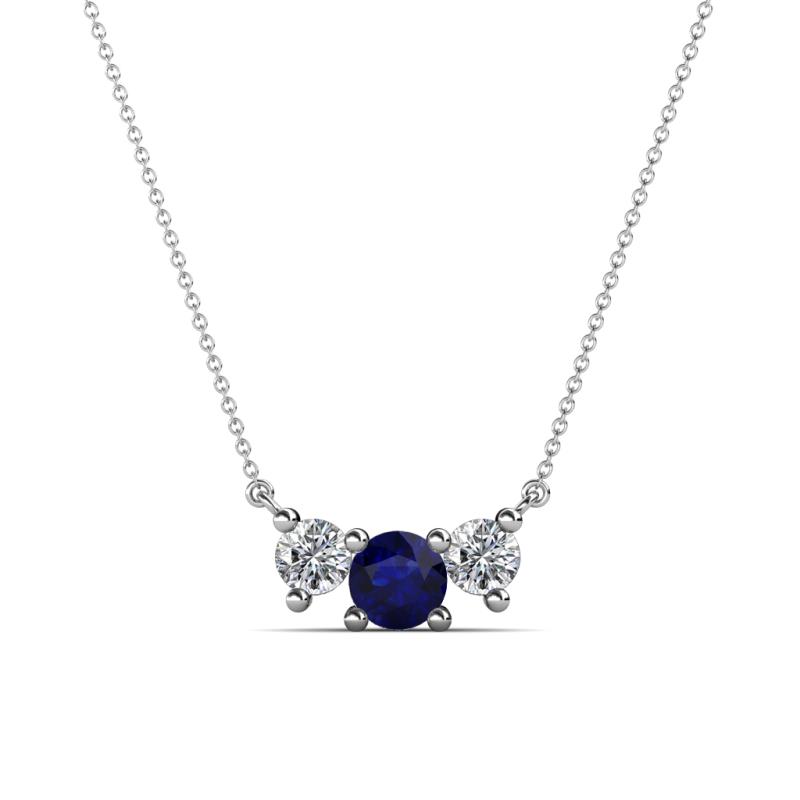 3 stone sapphire necklace