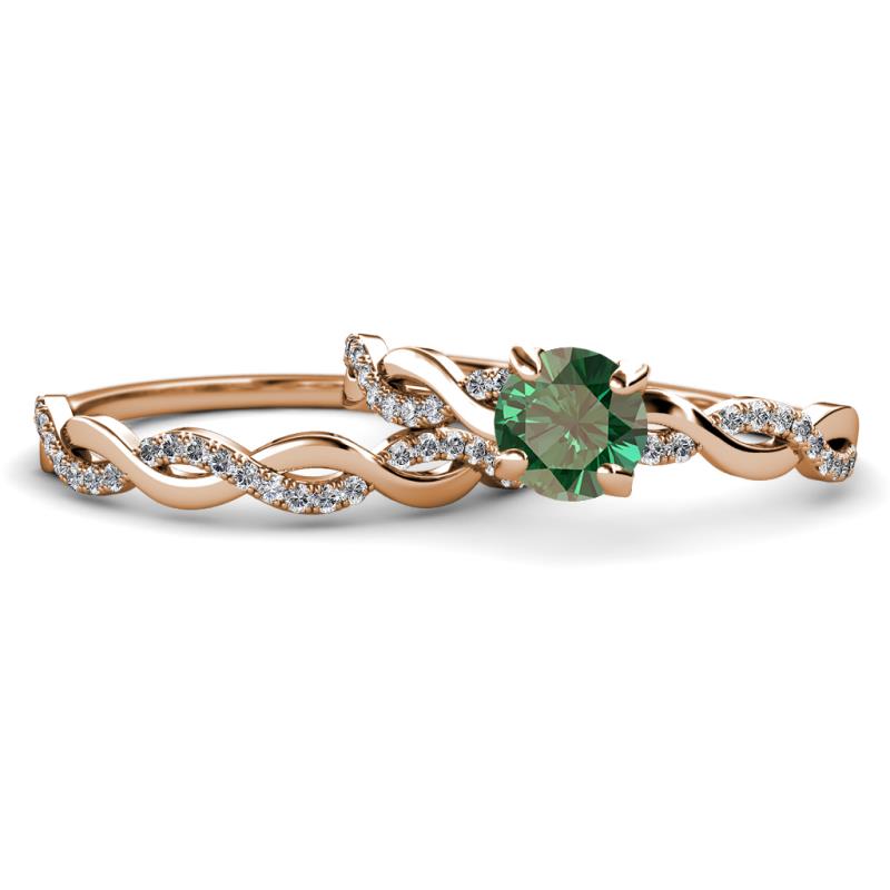 Mayra Desire Diamond and Lab Created Alexandrite Infinity Bridal Set Ring 