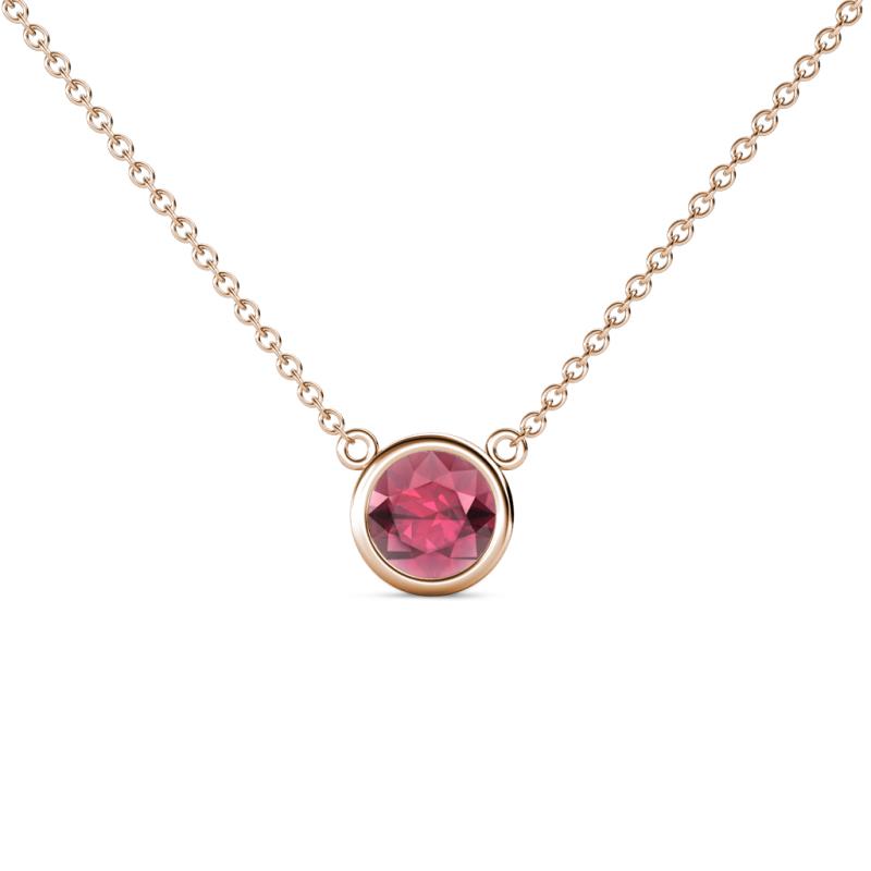 garnet bezel necklace