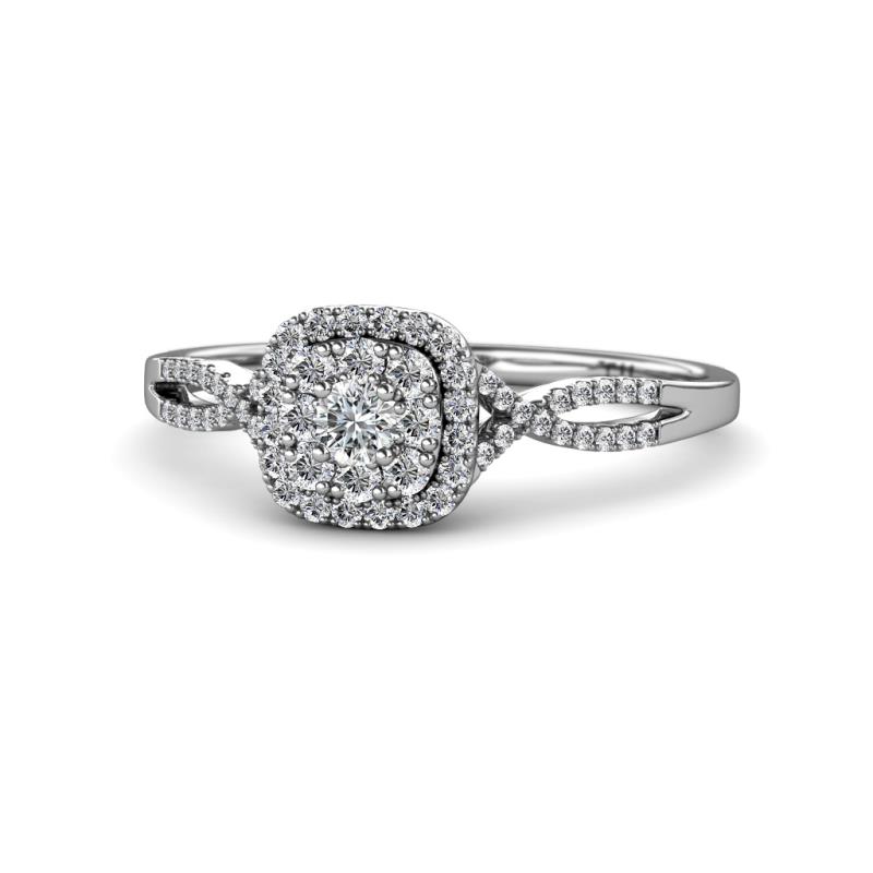 Yesenia Prima 0.74 ctw Natural Diamond Round (3.30 mm) Halo Engagement Ring 