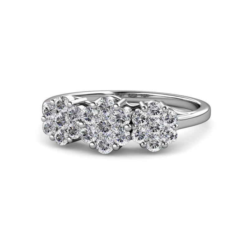 Petunia AGS Certified Diamond Floral Anniversary Ring 
