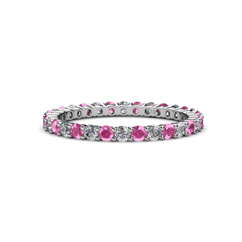 Joyce 2.30 mm Pink Sapphire and Lab Grown Diamond Eternity Band 