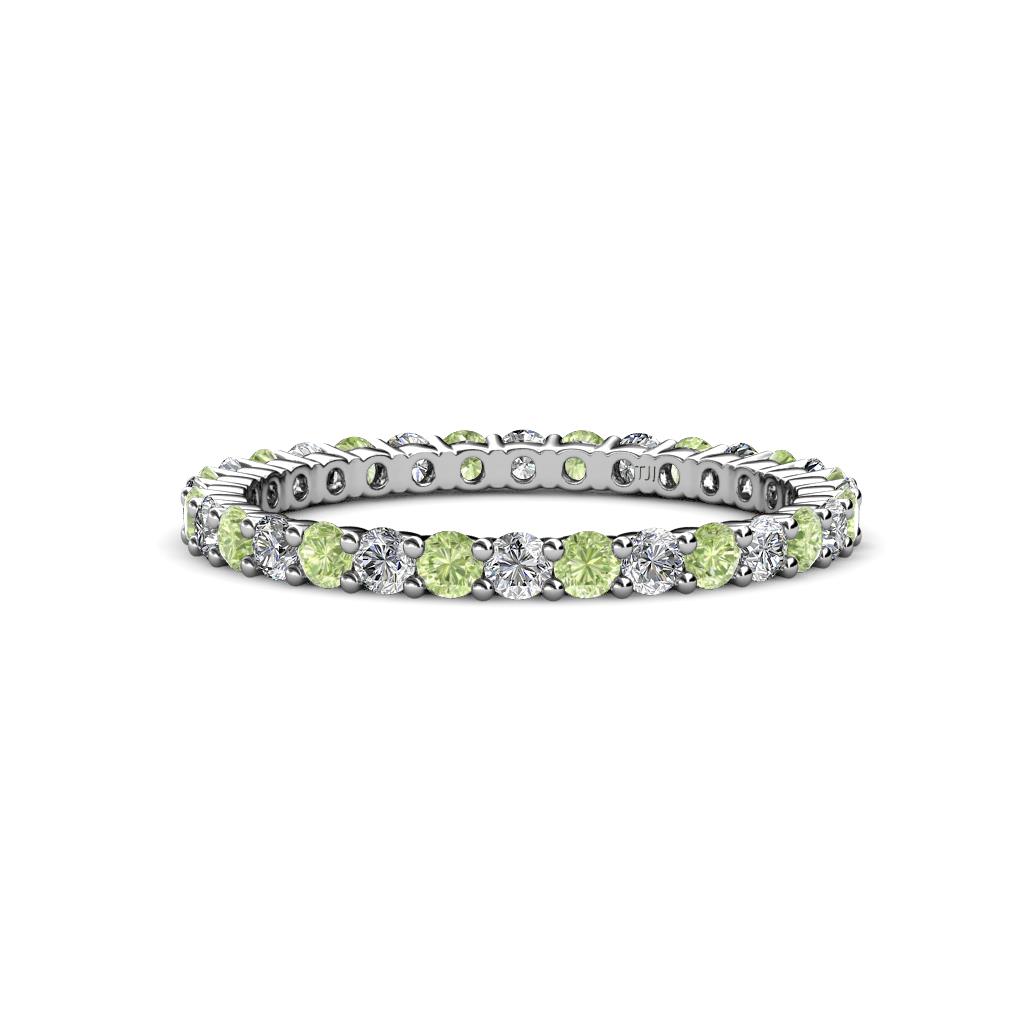 Joyce 2.30 mm Peridot and Lab Grown Diamond Eternity Band 