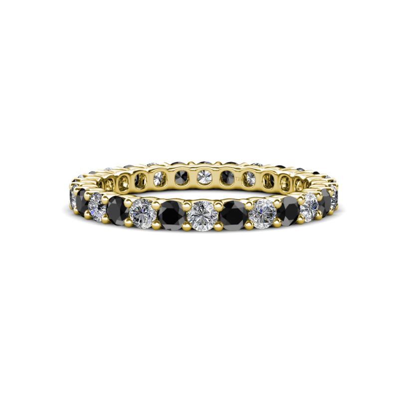 Joyce 2.70 mm Black and White Lab Grown Diamond Eternity Band 