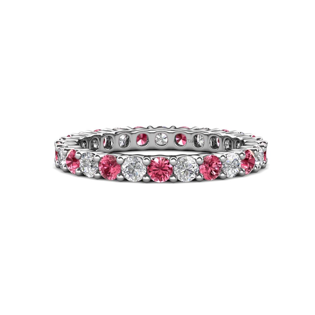 Joyce 3.00 mm Pink Tourmaline and Lab Grown Diamond Eternity Band 