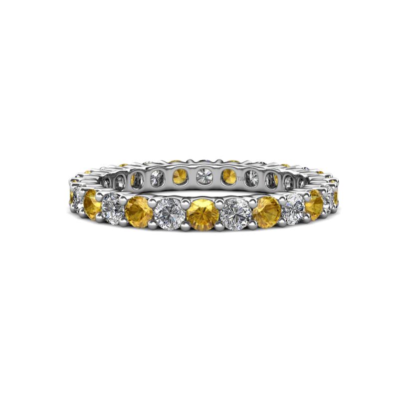 Joyce 3.00 mm Citrine and Lab Grown Diamond Eternity Band 