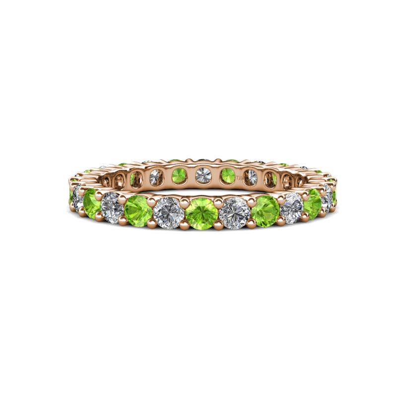 Joyce 3.00 mm Peridot and Lab Grown Diamond Eternity Band 