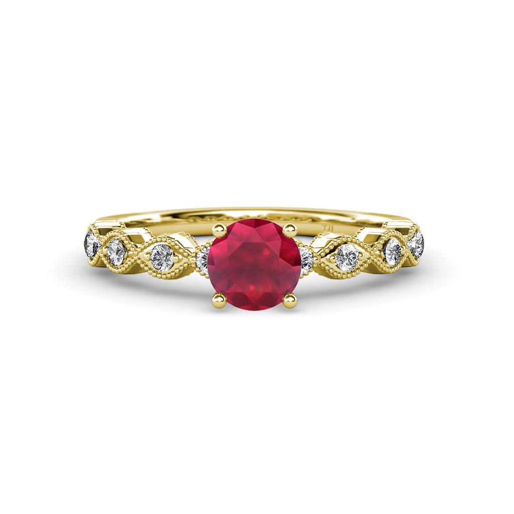 Amaira Ruby and Diamond Engagement Ring 