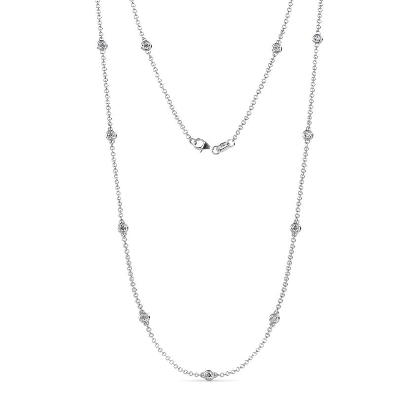 Asta (11 Stn/2.7mm) Lab Grown Diamond on Cable Necklace 